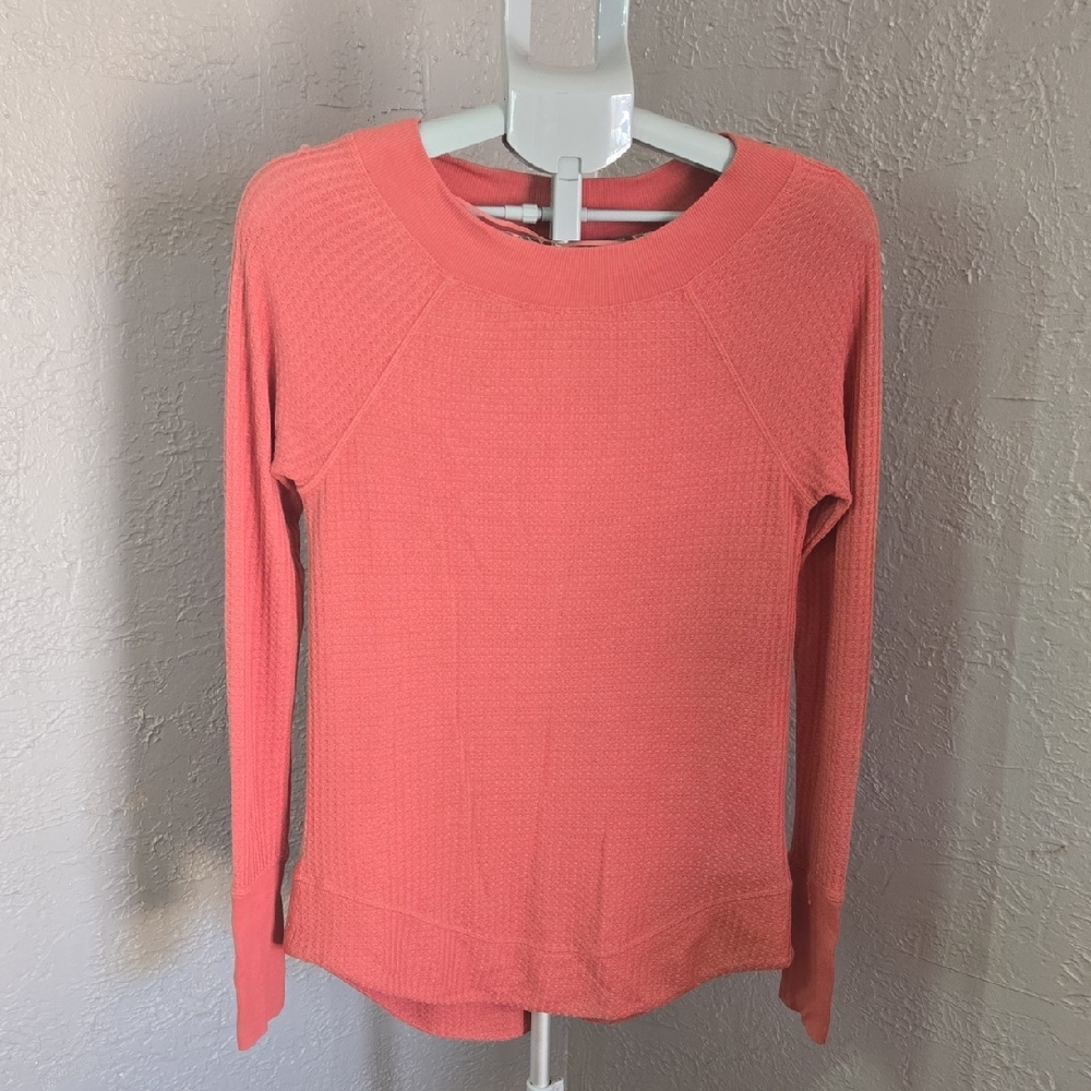 Prana Pink Knit Long Sleeve Top